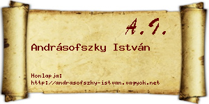 Andrásofszky István névjegykártya